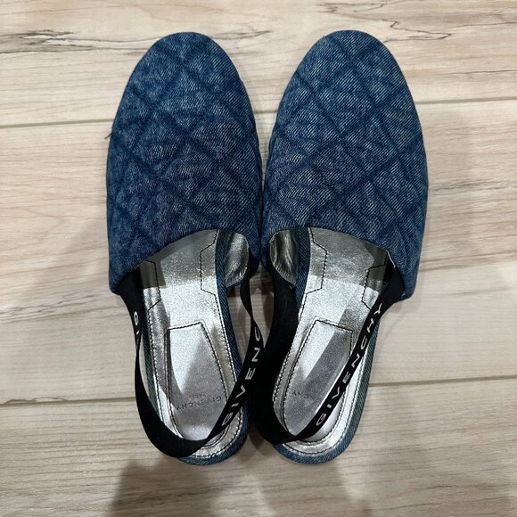 Givenchy Rivington Avec Bride Bleu Denim Flats